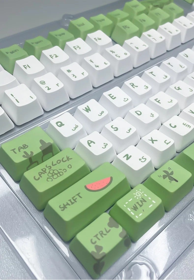 Bluejw Arabic Little Frog XDA PBT Sublimation Keycaps Set for DIY Gaming Mechanical Keyboards - Image 4